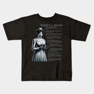 Madam CJ Walker Kids T-Shirt